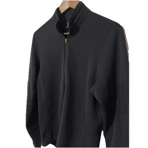 REI Co-op Mens L Black Polartec Fleece 1/4 Zip Pullover Long Sleeve‎